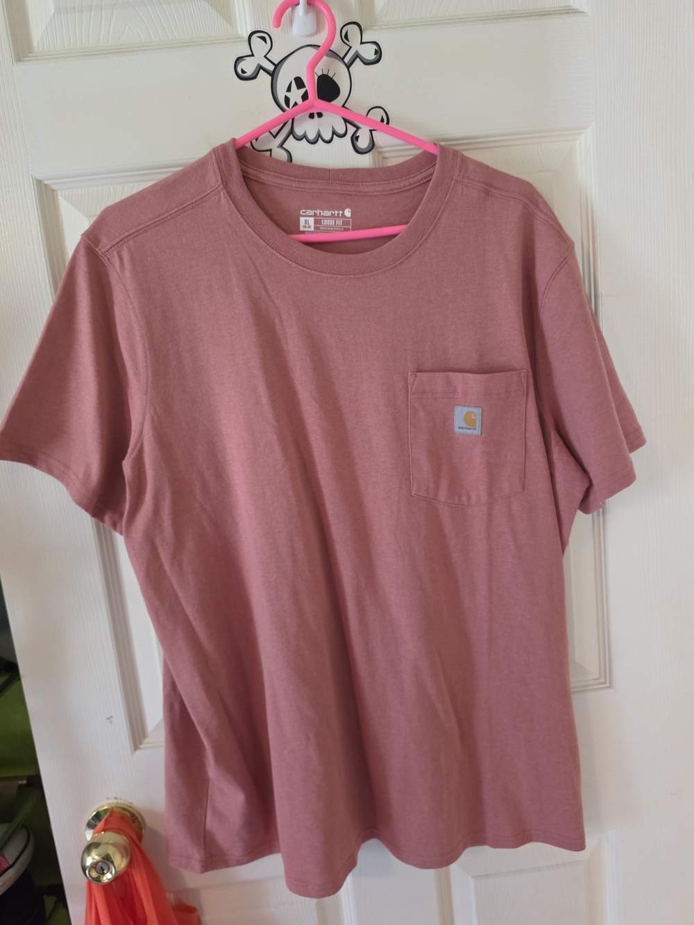 Carhartt Short-Sleeve Pocket Tee in Dusty Mauve